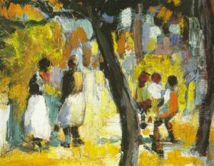People Viewed Through Trees by Selden Connor Gile