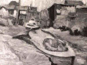 Boats And Houses Near Benecia by Selden Connor Gile