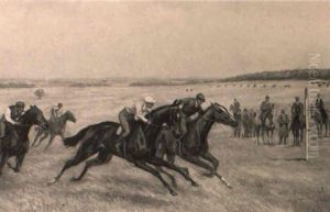 A Race Meeting by Geoffrey Douglas Giles