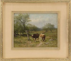 Landscape With Cows by Horace P. Giles