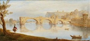 Ruins Of An Old Bridge At Avignon by James William Giles