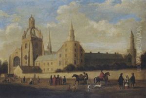 View Of King's College, Aberdeen, With Figures In The Foreground