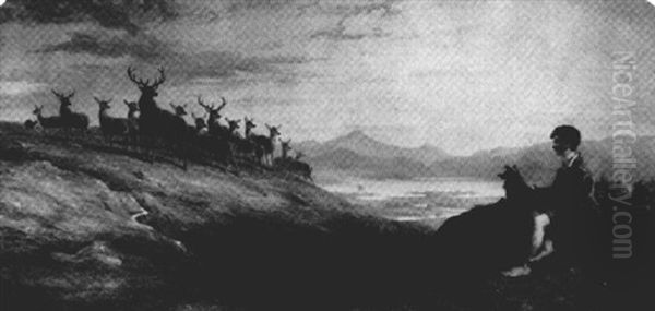 Red Deer In The Highlands - view 1