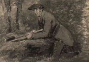 Portrait Of Donald Mackenzie, Stalker To J. Duff Esq., Kneeling In A Woodland