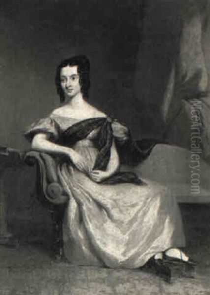 Portrait Of A Woman, On A Chaise Longue - view 1