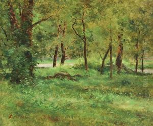 Forest Clearing With Stream by Delancey W. Gill