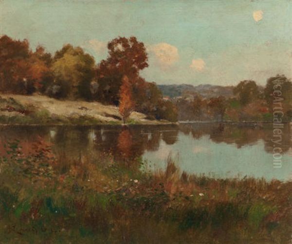 Autumn Landscape With Pond - view 1