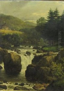 View Towards A Waterfall by Edmund Gill