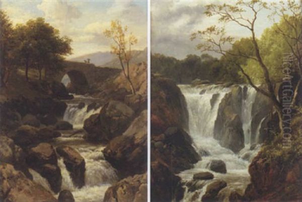 Welsh Waterfall Scene - view 1