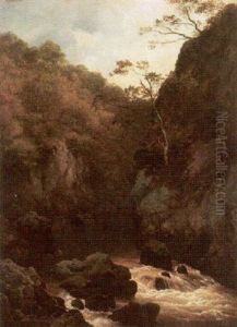 On The Conway, North Wales, The River Steeling From Its Lonely Bed by Edmund Gill