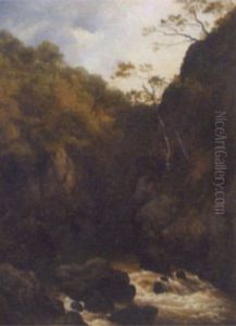 "on The Conway, North Wales, The River Stealing..." by Edmund Gill