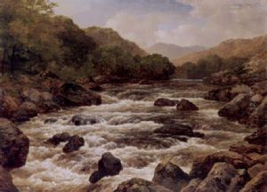 Flusslandschaft Im Nordlichen Wales Flusslandschaft Im Nordlichen Wales