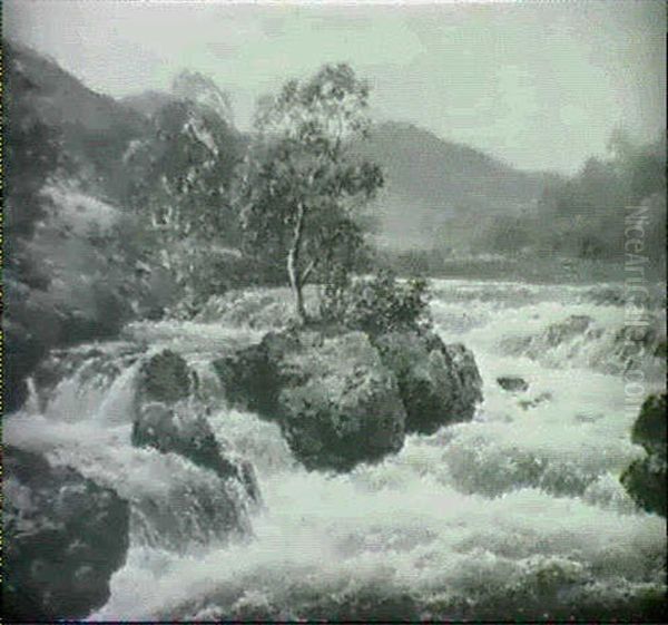On The River Ary, Scotland  Lower Falls Of The Orchy, Scotland - view 1