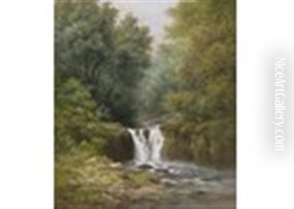 Fall At Head Of Loch Lomond; Fall At Entwistle, Nr. Bolton (a Pair) - view 1