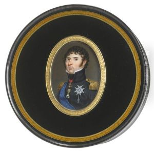 Portratt Av Kronprins Karl Johan Sedermera Kung Karl Xiv Johan (1763-1844) (after Francois Gerards) by Jakob Axel Gillberg