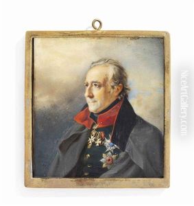 Jan Pieter Van Suchtelen (1751-1836), In Green Military Coat With Red Collar, Grey Cloak With Black Collar