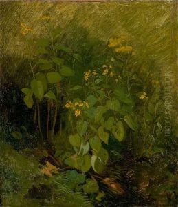 Yellow Flowers On Green Ground Yellow Flowers On Green Ground