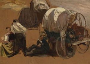 Planwagen Und Figuren by Christian Friedrich Gille