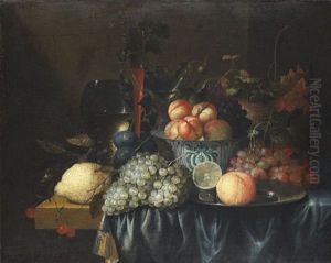Fruchtestillleben Mit Zinnteller Und Glasern Fruchtestillleben Mit Zinnteller Und Glasern