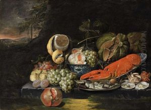 Still Life With Lobster by Jan Pauwel Gillemans The Elder