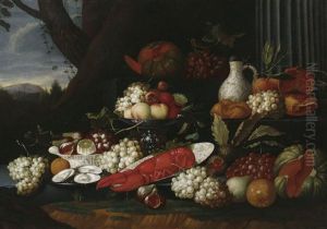 Stilleben Mit Fruchten, Austern Und Hummer