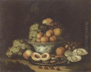 Stilleben Mit Pfirschen Und Trauben by Jan Pauwel Gillemans The Elder