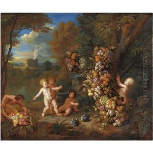 Trionfo Di Frutta Con Putti