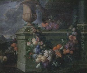 Paisage Con Guirnaldas De Frutas
