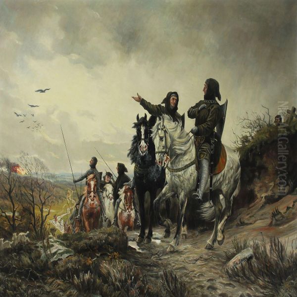 De Sammensvorne Rider Fra Finderup Lade Efter Mordet Pa Erik Klipping I 1286 by Otto Bache