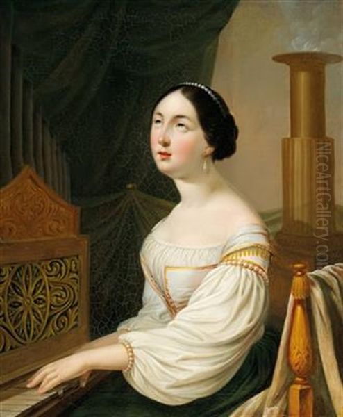 St Cecilia At The Piano - view 1