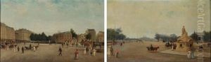 Place De La Concorde; Champs-elysees (2 Works) by Frederic Gillet
