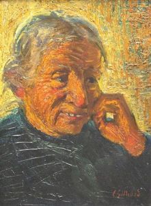 Portrait De Femme by Eugene Gilliard