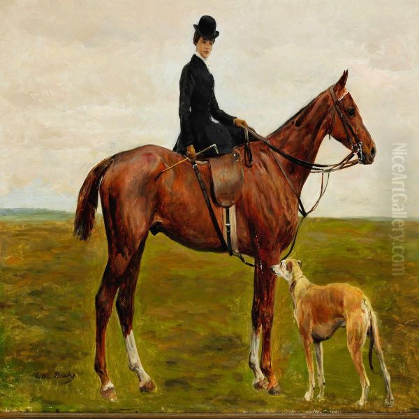 Alice Danneskiold-samsoe On Horseback - view 1