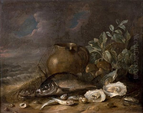 Nature Morte De Poissons Et Crustaces - view 1