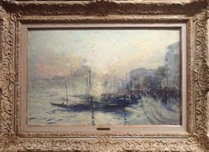 Gondoles A Venise Devant La Piazzetta