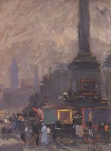 Trafalgar Square by Eugene Louis Gillot