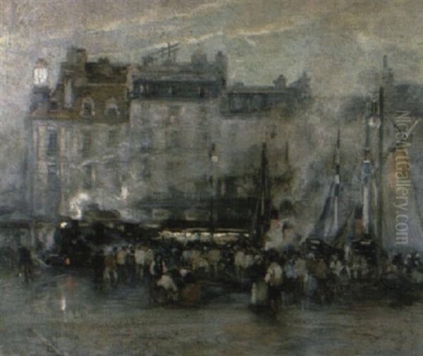 A Train Approaching A Harbour - view 1