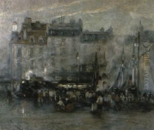 A Train Approaching A Harbour