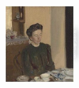 Lady Seated At A Table Lady Seated At A Table