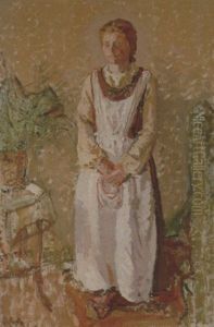 Portrait Of A Young French Peasant Girl by Harold Gilman