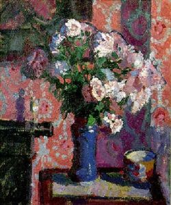 Roses In A Blue Vase Roses In A Blue Vase