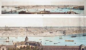 Panorama Of The City Of St. Petersburg by Charles Claude Bachelier