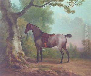 A Strawberry Roan Hunter In A Landscape