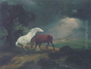 Horses Frightened By Lightning by Sawrey Gilpin