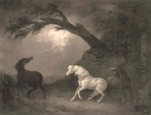 Horses Frightened By A Storm by Sawrey Gilpin