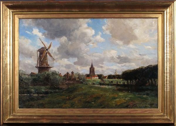 Paysage De Campagne Avec Moulin - view 1