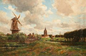 Paysage Avec Moulin by Victor Olivier Gilsoul