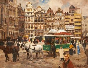 Jour De Marche Sur La Grand Place De Bruxelles