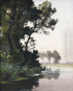 Bomen Aan De Plas by Victor Olivier Gilsoul
