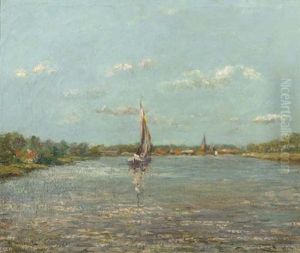 Boat On A River by Victor Olivier Gilsoul